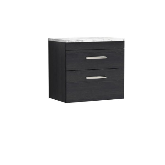 Nuie Athena Wall Hung 2-Drawer Unit & Laminate Worktop (1 size, 2 colours) - Brand New Bathrooms