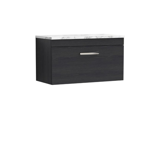Nuie Athena Wall Hung Single Drawer Unit & Laminate Worktop (1 size, 2 colours) - Brand New Bathrooms
