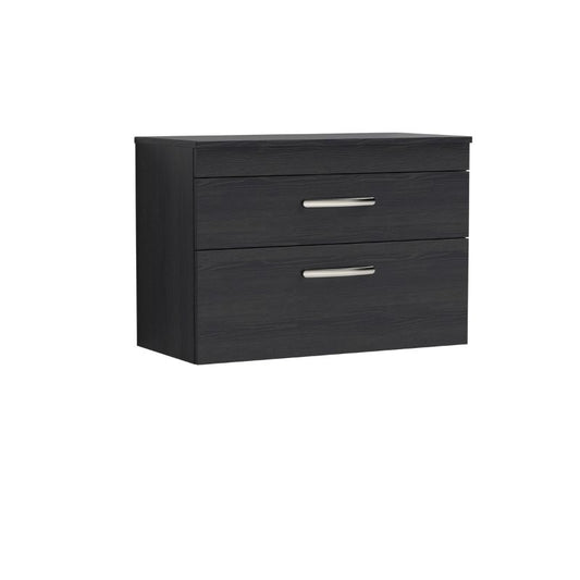 Nuie Athena Wall Hung 2 Drawer Vanity With Worktop (1 size, 2 colours) - Brand New Bathrooms