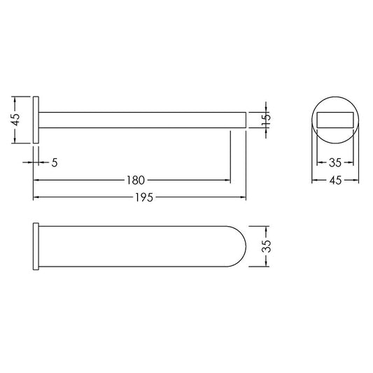 Nuie Binsey Bath Spout (Chrome) - Brandnew Bathroom
