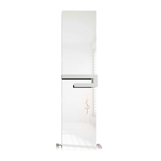 Carisa Elvino Bath Mirror Aluminium Towel Radiator 2 sections (H1800mm x W370mm) - Brand New Bathrooms