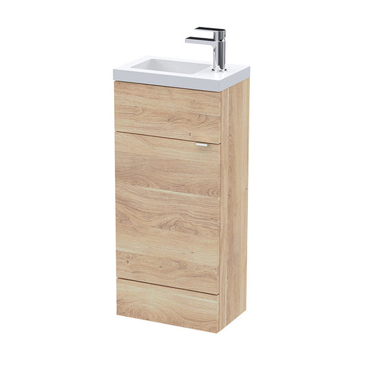 Hudson Reed Fusion Floor Standing Single Door 400mm Compact Vanity Unit & Polymarble Basin (1 size, 5 colours) - Brand New Bathrooms