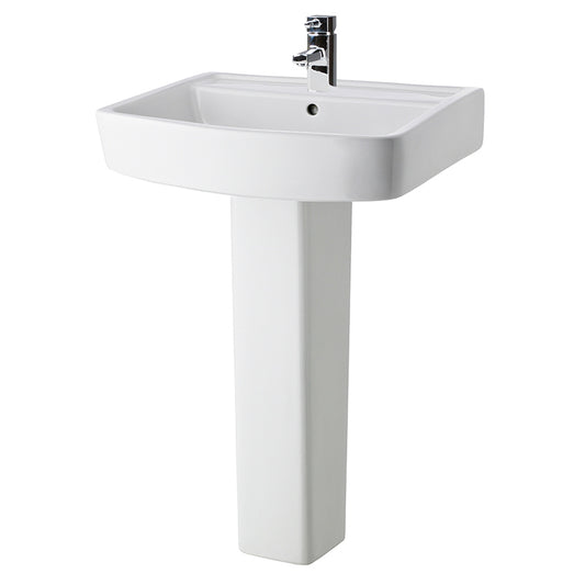 Nuie Bliss Basin & Pedestal (2 sizes, White) - Brand New Bathrooms