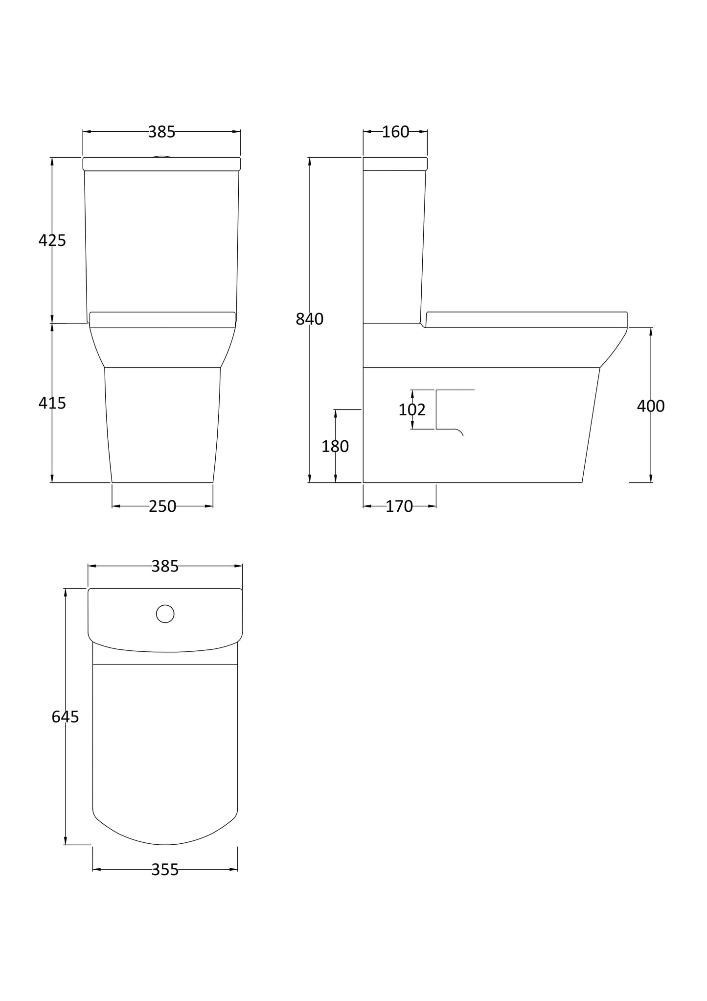 Brand New Bathrooms - Hudson Reed Maya Flush to Wall Pan, Cistern & Seat (white)