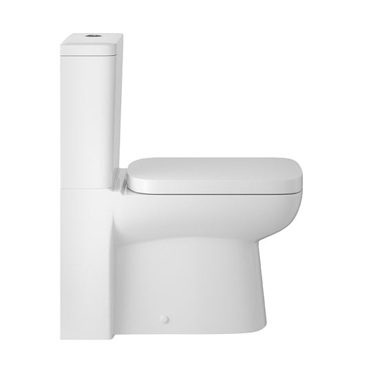 Hudson Reed Arlo Flush to Wall Toilet Pan, Cistern & Seat (White) - Brand New Bathrooms
