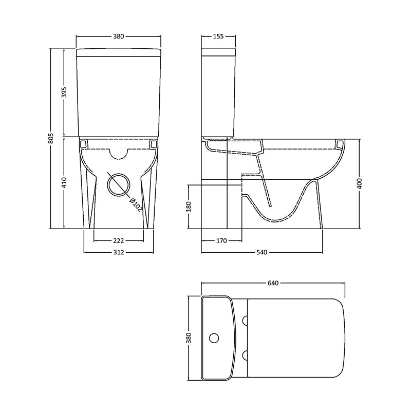 Hudson Reed Arlo Flush to Wall Toilet Pan, Cistern & Seat (White) - Brand New Bathrooms