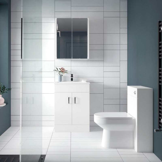 Nuie Eden Floor Standing WC Unit (1 size, Gloss White) - Brand New Bathrooms