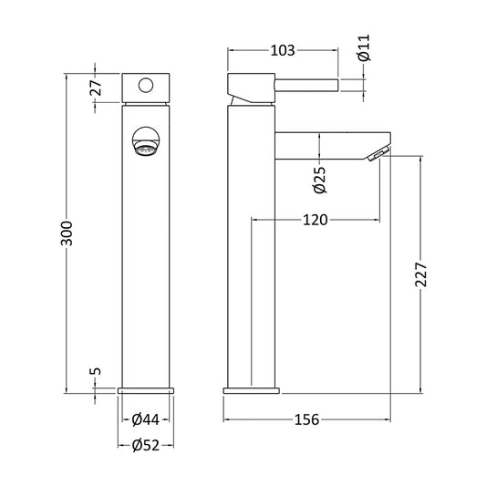 Nuie Series Two High Rise Mixer (Chrome) - Brandnew Bathroom