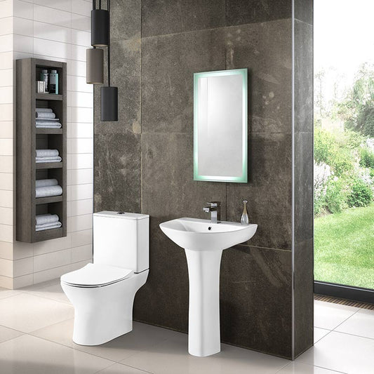 Nuie Freya Basin & Pedestal (1 size, White) - Brand New Bathrooms