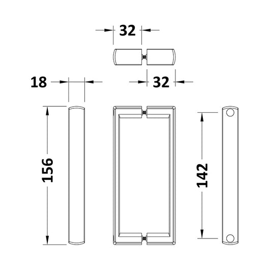 Nuie Pacific Handle (2 style, 2 size) - Brandnew Bathroom