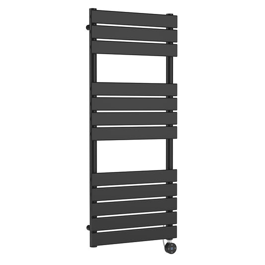 Nuie Electric Square Flat Towel Rail (2 sizes, Anthracite) - Brand New Bathrooms