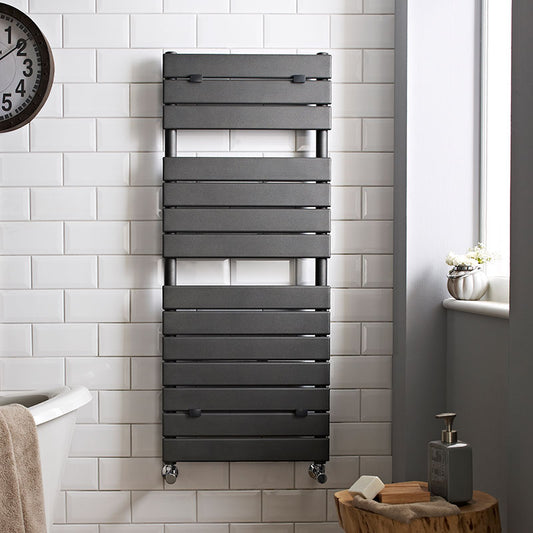 Nuie Piazza Heated Towel Rail (Anthracite) - Brand New Bathrooms