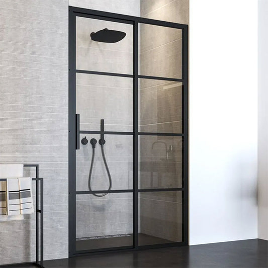 Impey Showers Soho Sliding Wetroom Shower Door (2 sizes, Matt Black) - Brand New Bathrooms