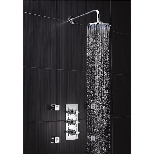 Hudson Reed Tec Crosshead Thermostatic Shower Valve (2 sizes, Chrome) - Brandnew Bathroom