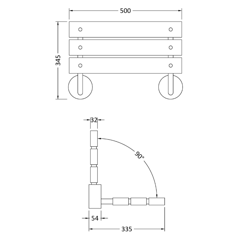 Nuie Shower Accessories Shower Seat (1 size, Chrome) - Brand New Bathrooms