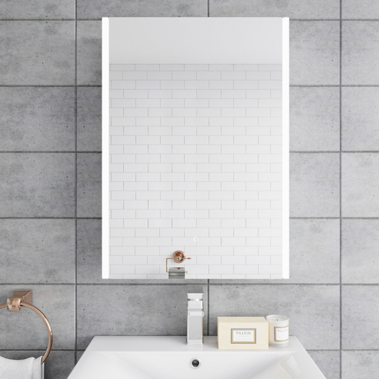 Nuie Pavo 500mm Single Door Mirror Cabinet (1 size) - Brand New Bathrooms