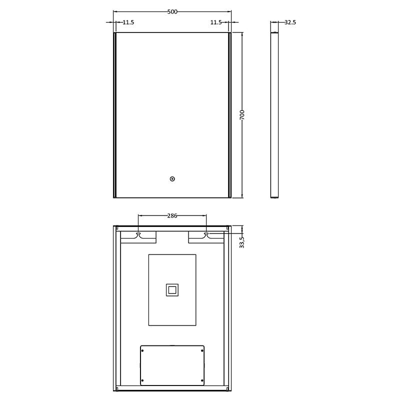 Nuie Anser 700mm x 500mm LED Mirror (Glass) - Brandnew Bathroom