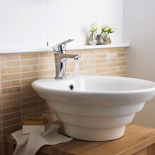 Nuie Round Vessel Sink (1 size, White) - Brand New Bathrooms