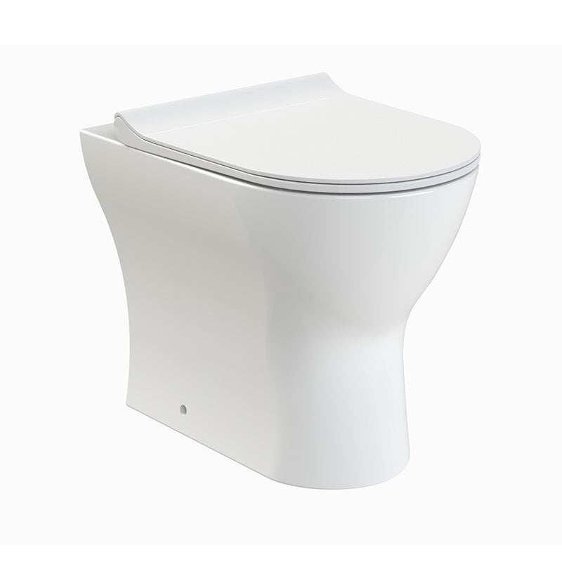 Nuie Freya Back To Wall Toilet Pan & Soft Close Seat (1 size, White) - Brand New Bathrooms