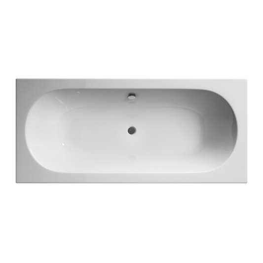 Brand New Bathrooms - Nuie Otley Eternalite Round Double Ended Straight Shower Batha (1 size, White)