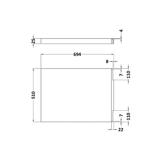 Nuie Acrylic Front & End Panels (6 sizes, White) - Brandnew Bathroom