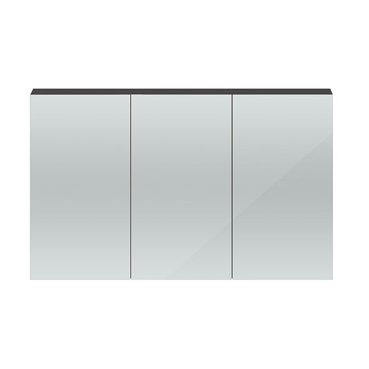 Hudson Reed Quartet Wall Hung Triple Door 1350mm Mirror Cabinet (1 size, 3 colours) - Brand New Bathrooms