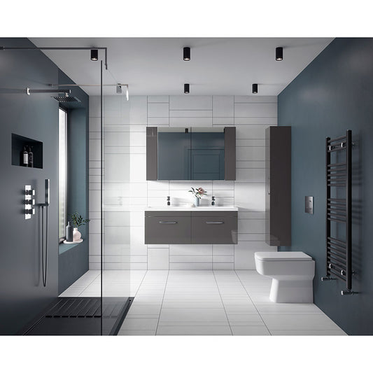 Nuie Bliss Back to Wall Toilet Pan (1 size, White) - Brand New Bathrooms