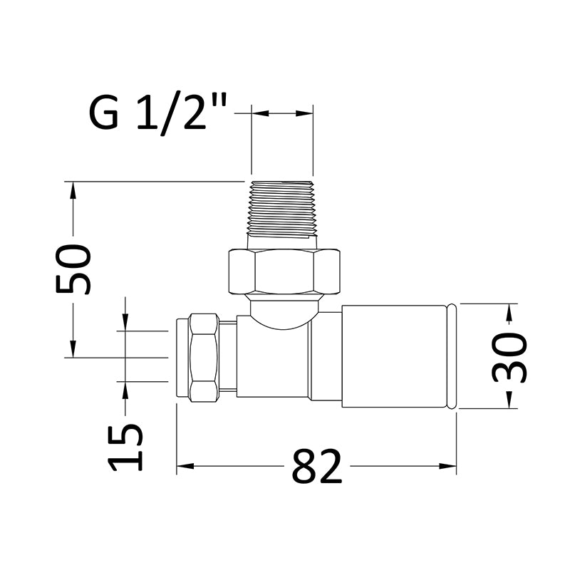 Nuie Straight Radiator Valve Pack (Pairs) (Chrome) - Brand New Bathrooms