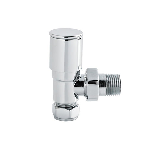 Nuie Angled Radiator Valve Pack (Pairs) (Chrome) - Brand New Bathrooms