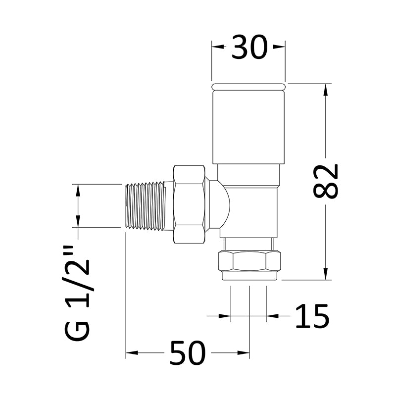Nuie Angled Radiator Valve Pack (Pairs) (Chrome) - Brand New Bathrooms