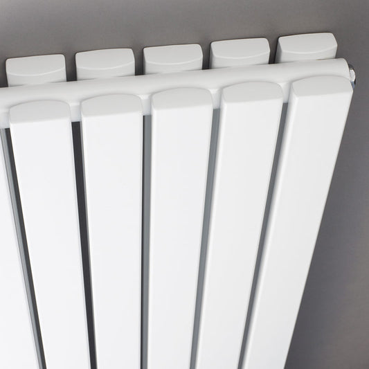 Nuie Sloane Double Panel Designer Radiator (1 size, Satin White) - Brand New Bathrooms