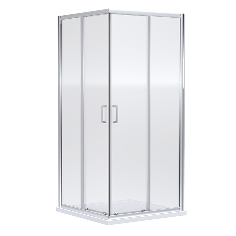 Nuie Rene Corner Entry (2 sizes, Chrome) - Brandnew Bathroom