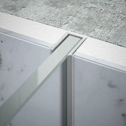 Merlyn 10 Series | Wetroom Flush Wall & Floor Profiles (Chrome, 2 styles)