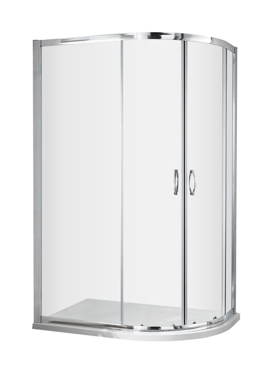 Nuie Ella Offset Quad Enclosure (3 sizes, Chrome) - Brand New Bathrooms