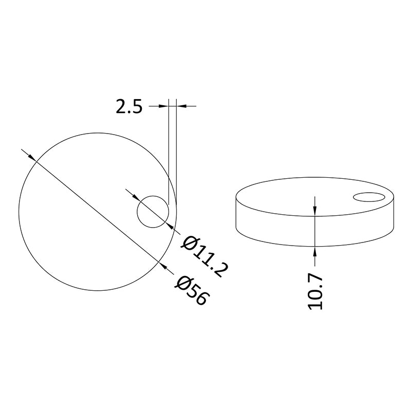Nuie Toilet Seat Cover Caps (2 sizes, Matt White) - Brand New Bathrooms