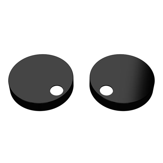 Nuie Toilet Seat Cover Caps (2 sizes, Matt Black) - Brand New Bathrooms