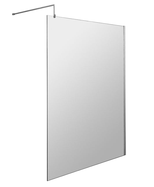 Nuie Wetroom Screen & Support Bar (8 sizes, Chrome) - Brand New Bathrooms