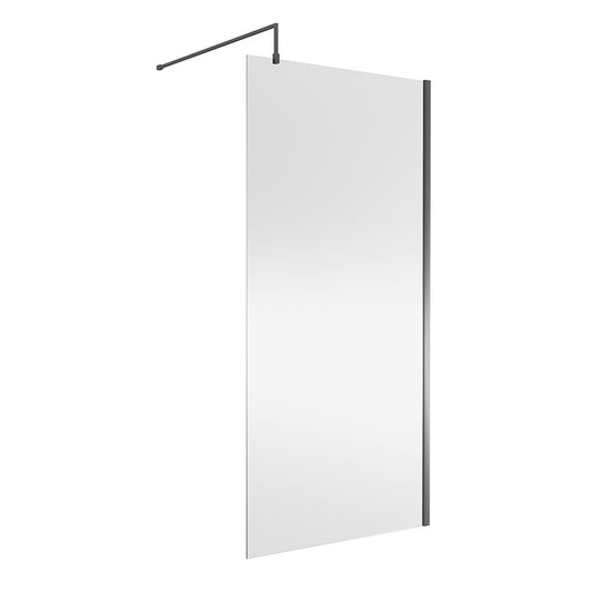 Nuie Wetroom Screen (8 sizes, Brushed Pewter) - Brandnew Bathroom