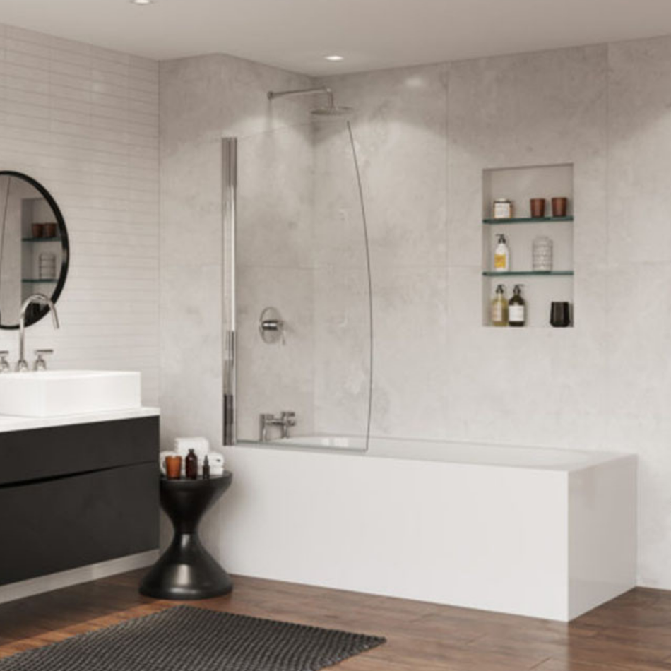 Coram Showers Sail Shaped Bath Screen (1 size, 2 colours)
