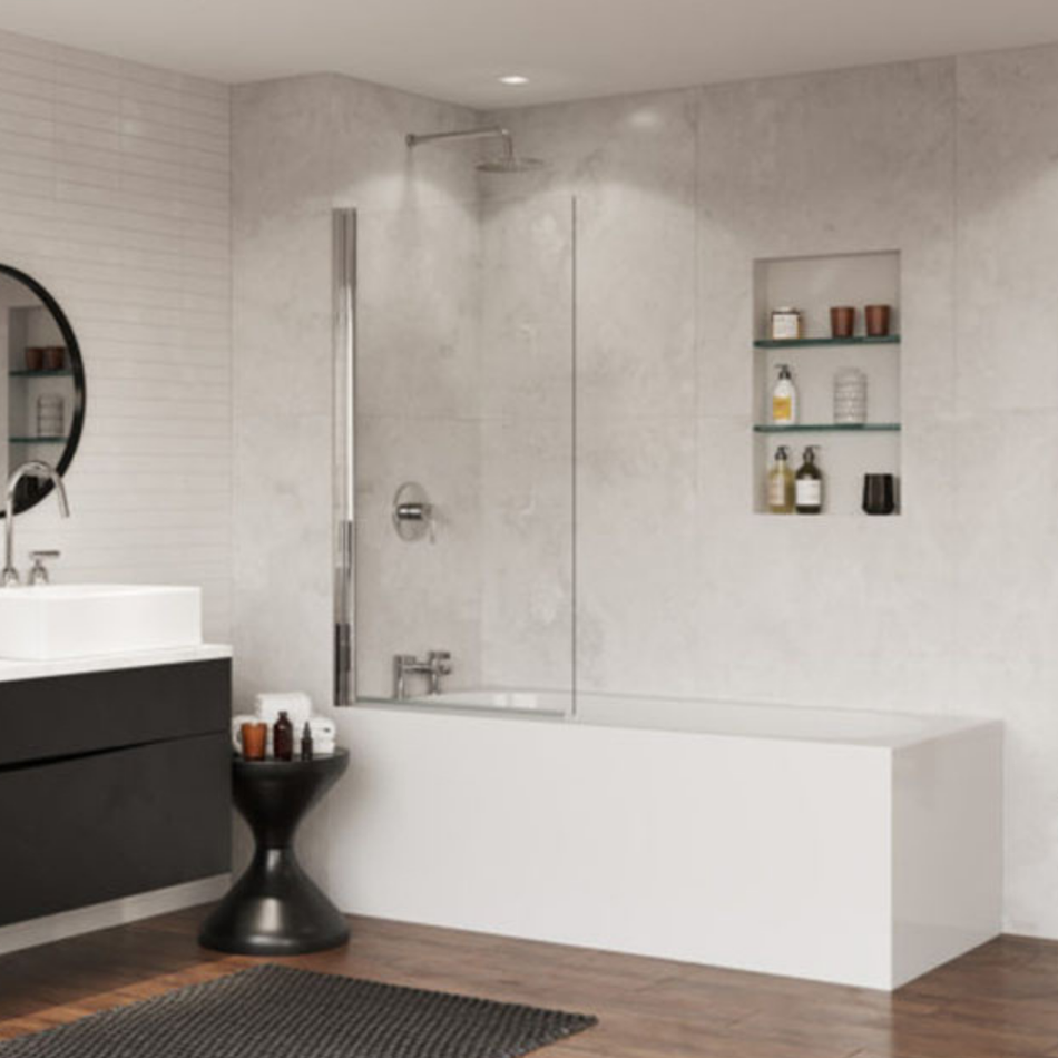 Coram Showers Square Bath Screen (1 size, 3 colours)