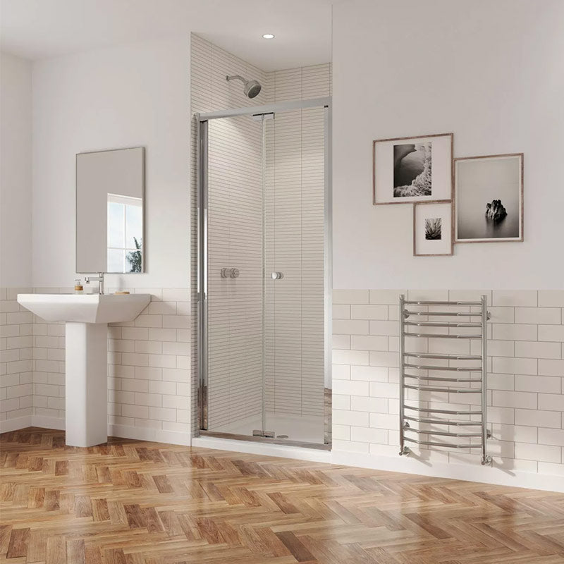 Coram Showers GB5 Bi-Fold Shower Door (5 sizes, Chrome) - Brand New Bathrooms