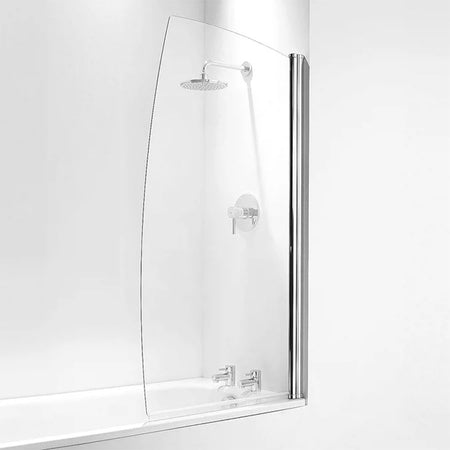 Coram Showers Sail Shaped Bath Screen (1 size, Chrome) - Brand New Bathrooms