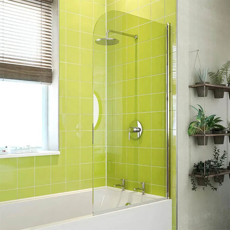 Coram Showers Curved Bath Screen (1 size, Chrome) - Brand New Bathrooms