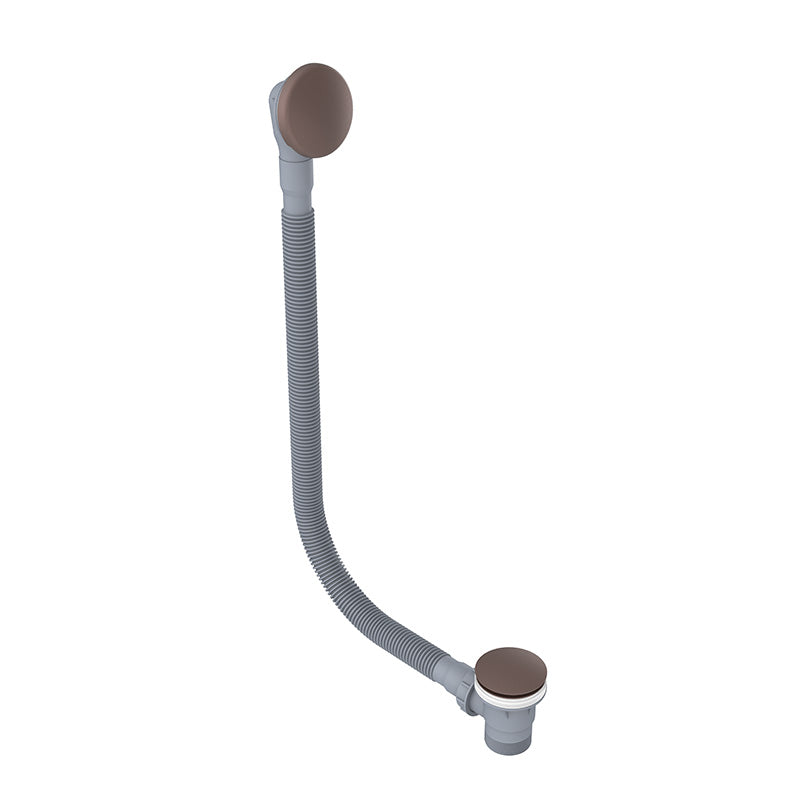 Tailored Bathrooms Round Click Clack Bath Waste & Overflow (Brushed Bronze) - Brand New Bathrooms