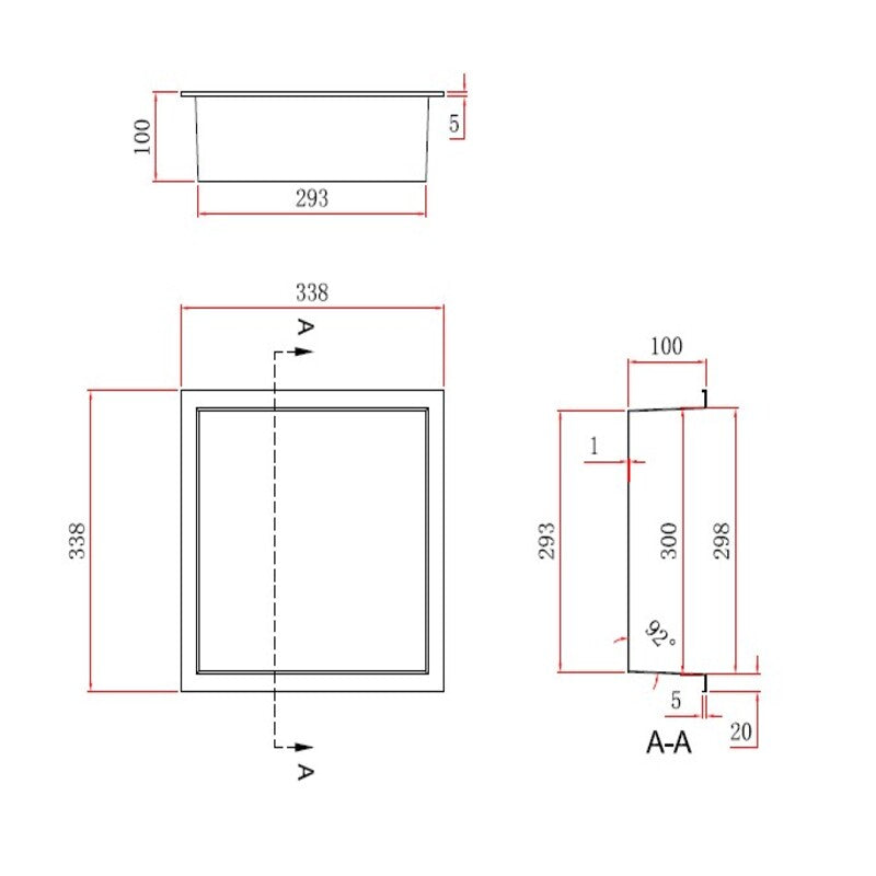 Tailored Bathrooms Shower Niche (2 sizes, 5 colors) - Brand New Bathrooms