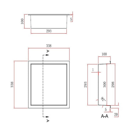 Tailored Bathrooms Shower Niche (2 sizes, 5 colors) - Brand New Bathrooms