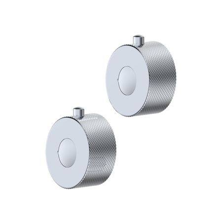 Tailored Bathrooms Menai Round Knurled Shower Valve Handle (1 pair, 5 colours) - Brand New Bathrooms