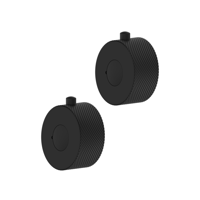 Tailored Bathrooms Menai Round Knurled Shower Valve Handle (1 pair, 5 colours) - Brand New Bathrooms