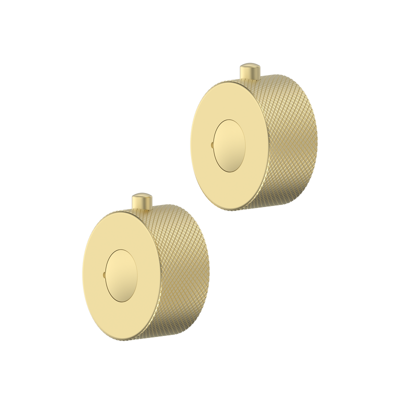 Tailored Bathrooms Menai Round Knurled Shower Valve Handle (1 pair, 5 colours) - Brand New Bathrooms