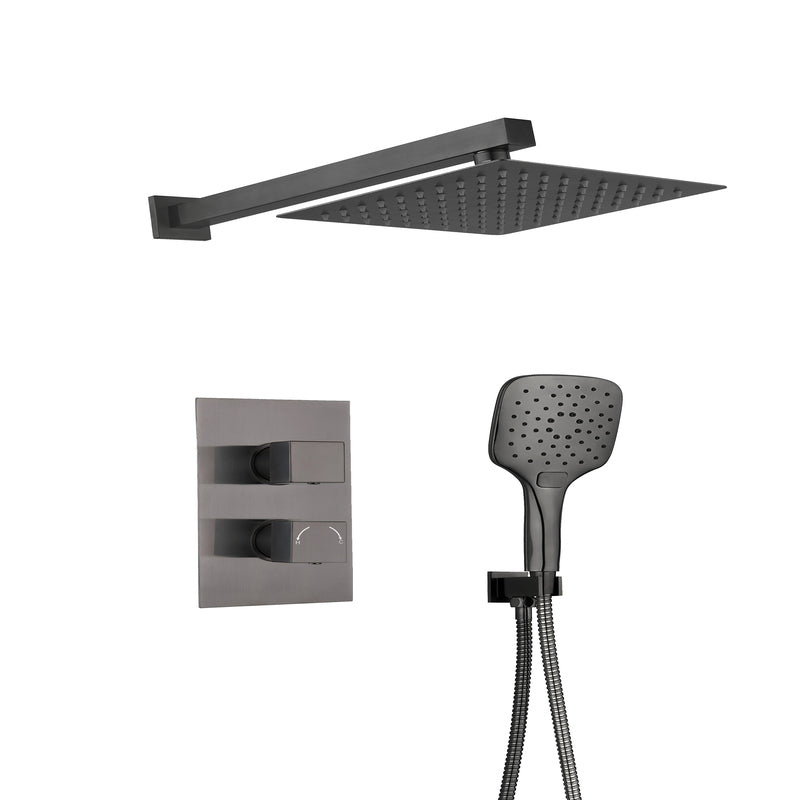 Tailored Bathrooms Concealed Thermostatic 2 Handle 2 Way Shower Kit with Stainless Steel Head (2 styles, 2 colours) - Brand New Bathrooms